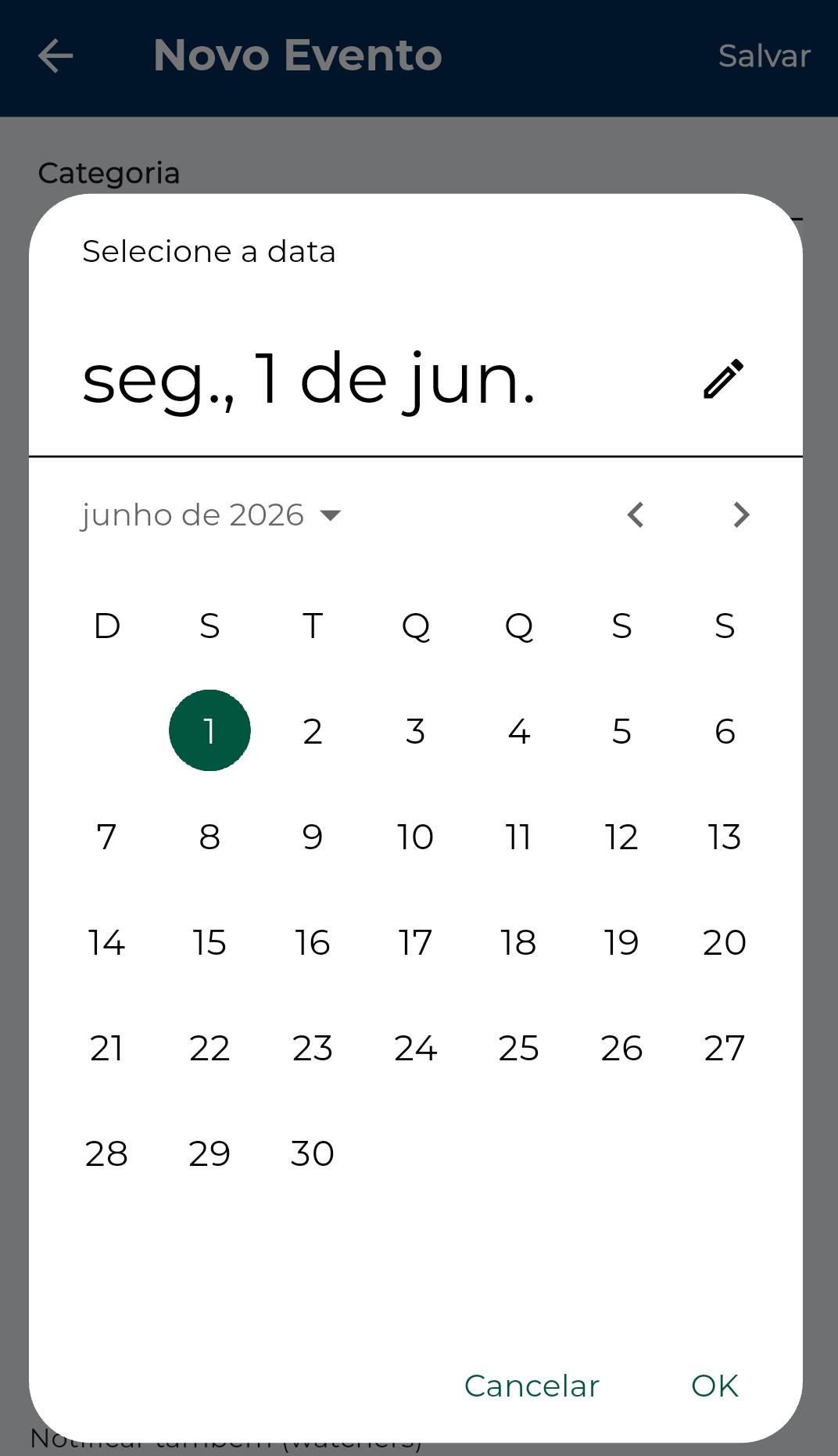 Agenda do dia no app KitHub